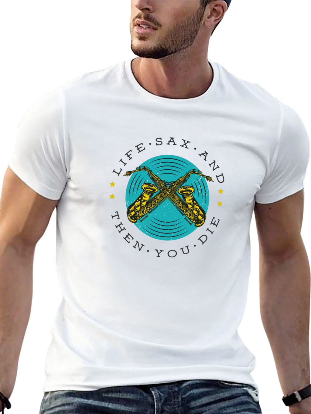 Life Sax and Then You Die Graphic T-Shirt