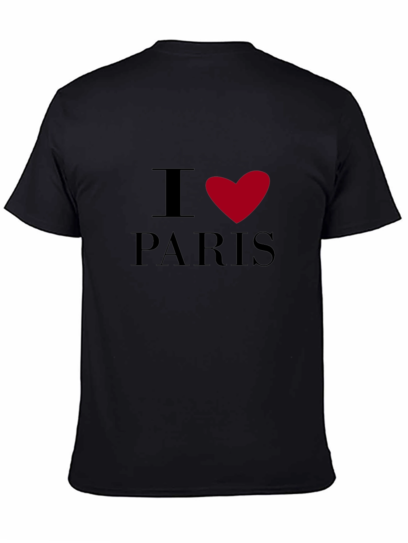 I Heart Paris Graphic Tee - Black Short Sleeve Shirt