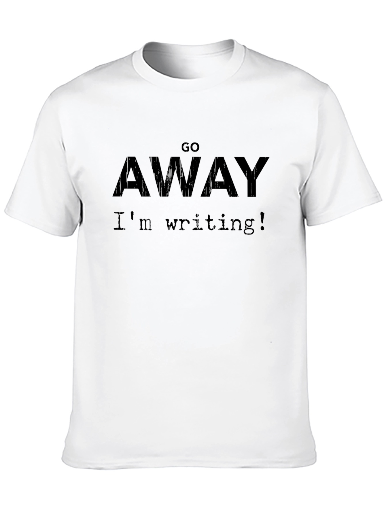 Go Away Im Writing T-Shirt - Black