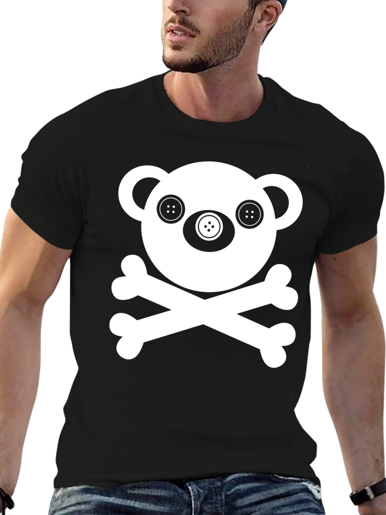 Skull Teddy Bear Graphic Tee