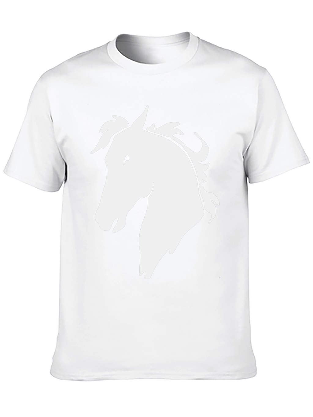 Horse Head Graphic Tee - Black Cotton T-Shirt