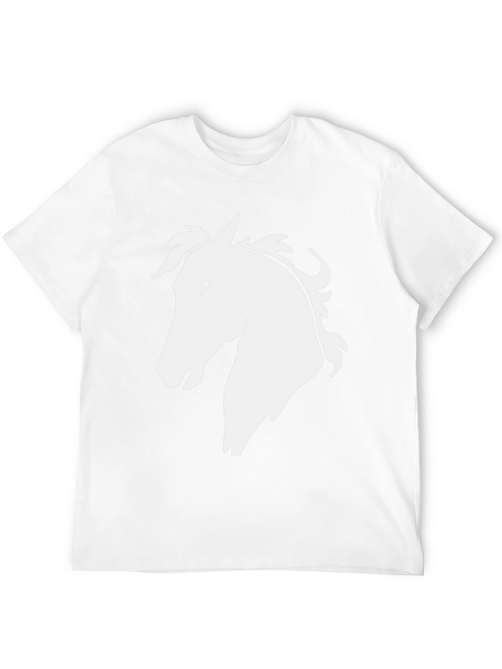 Horse Head Graphic Tee - Black Cotton T-Shirt