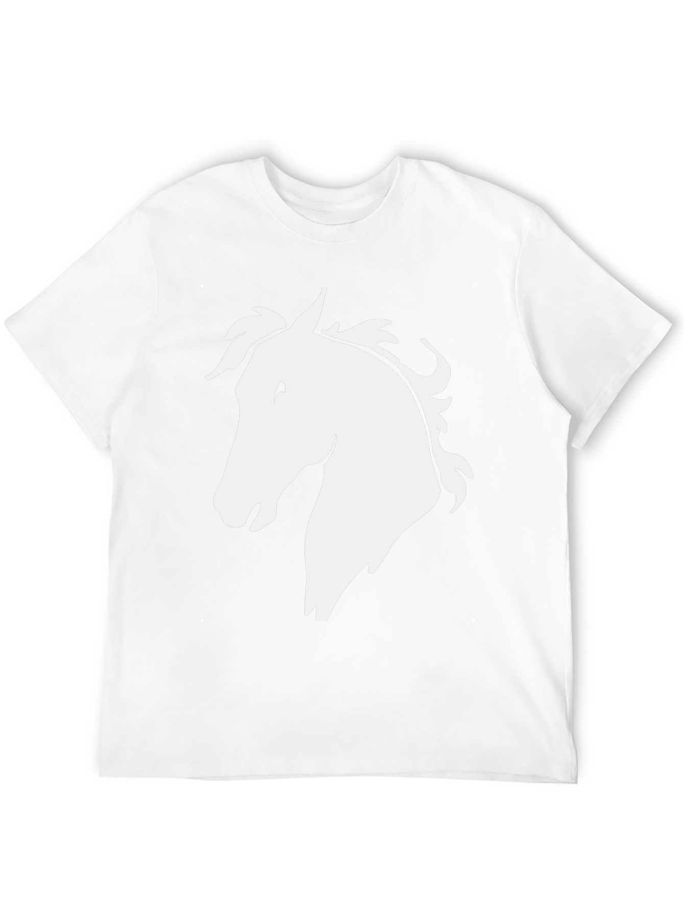 Horse Head Graphic Tee - Black Cotton T-Shirt