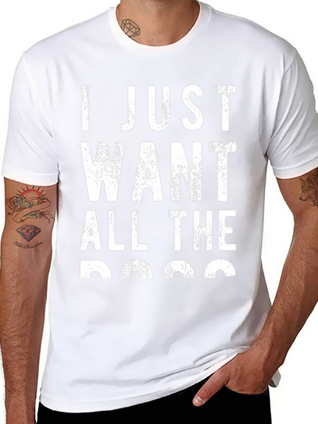 I Just Want All The Dogs Black Tee