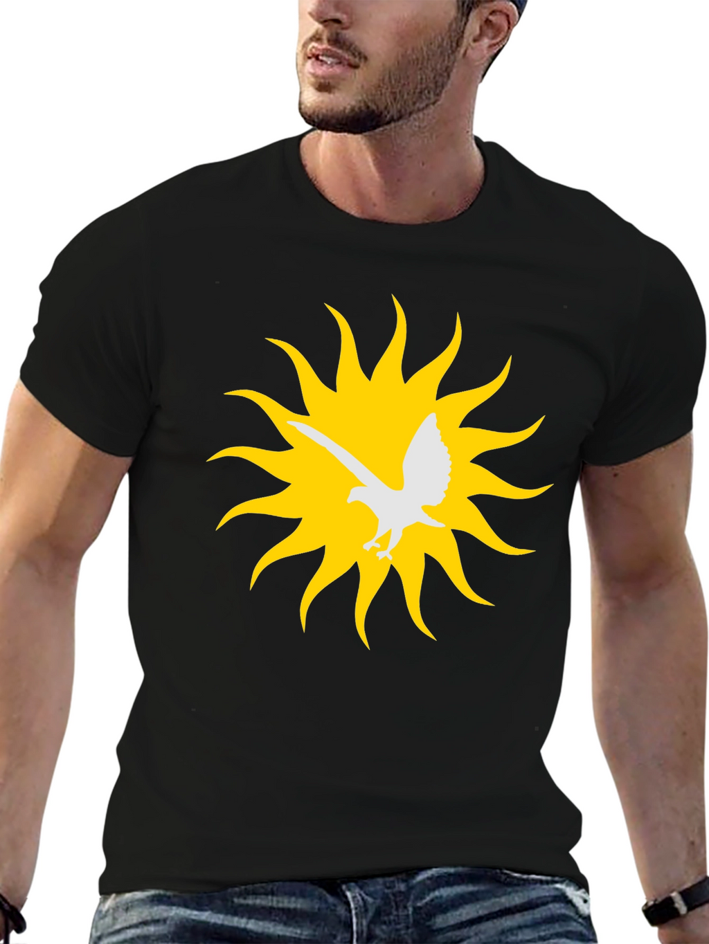 Eagle Sun Graphic Tee - Black