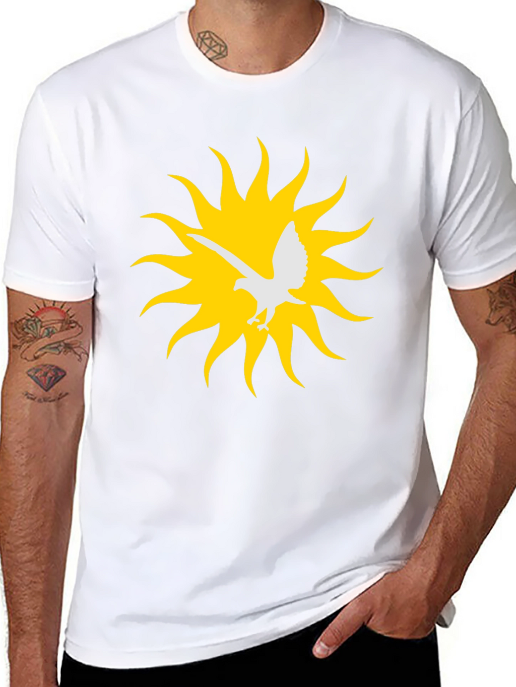 Eagle Sun Graphic Tee - Black