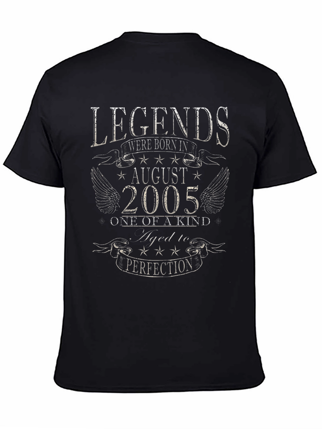 Legends Born in August 2005 Black T-Shirt