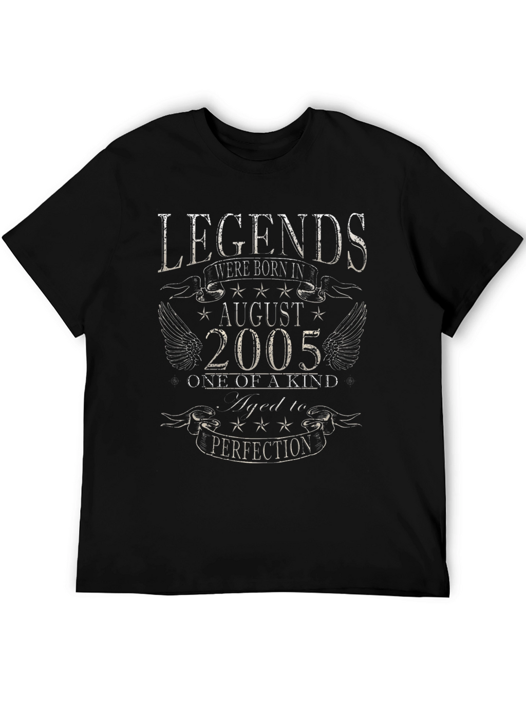 Legends Born in August 2005 Black T-Shirt