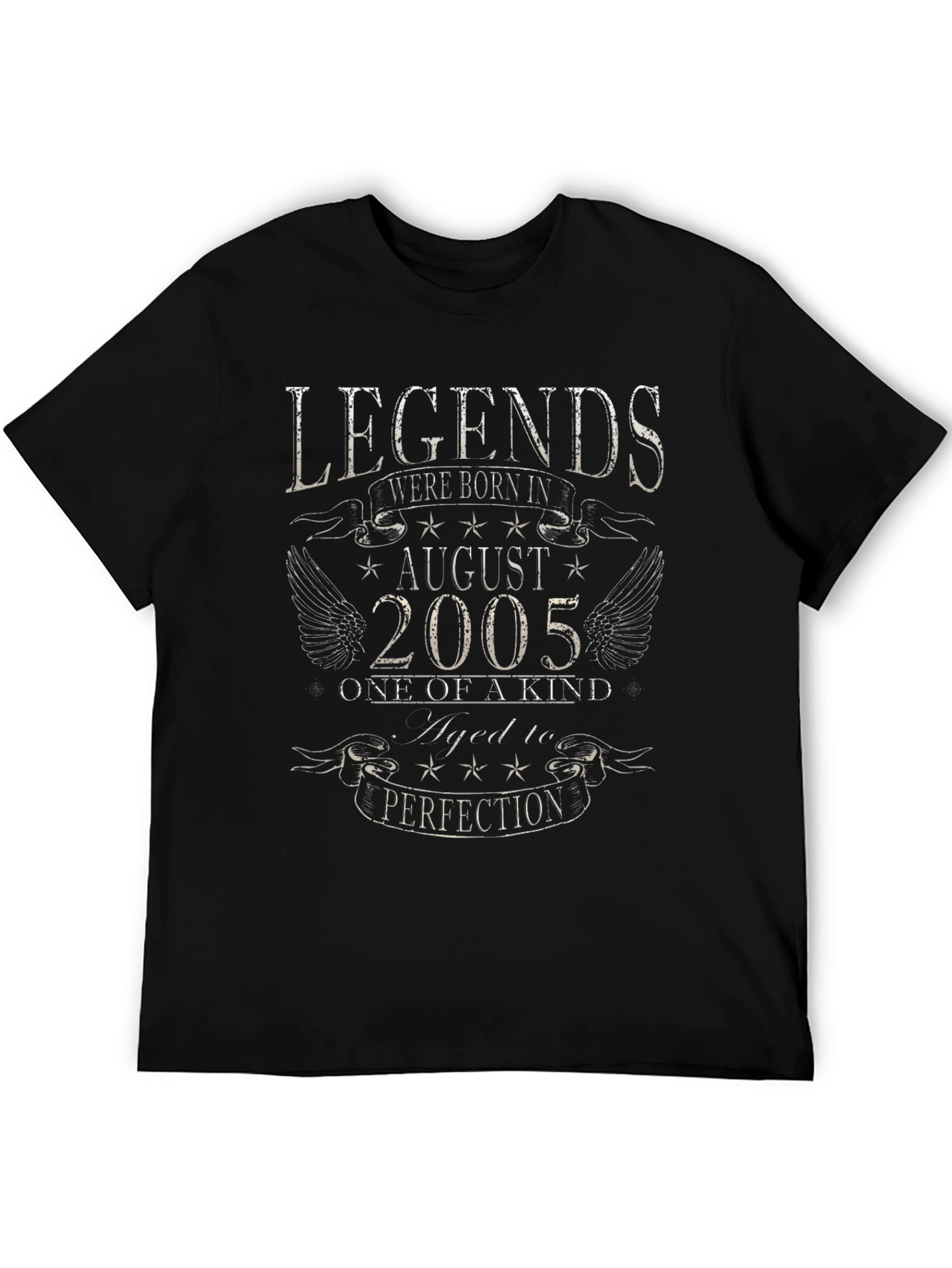 Legends Born in August 2005 Black T-Shirt