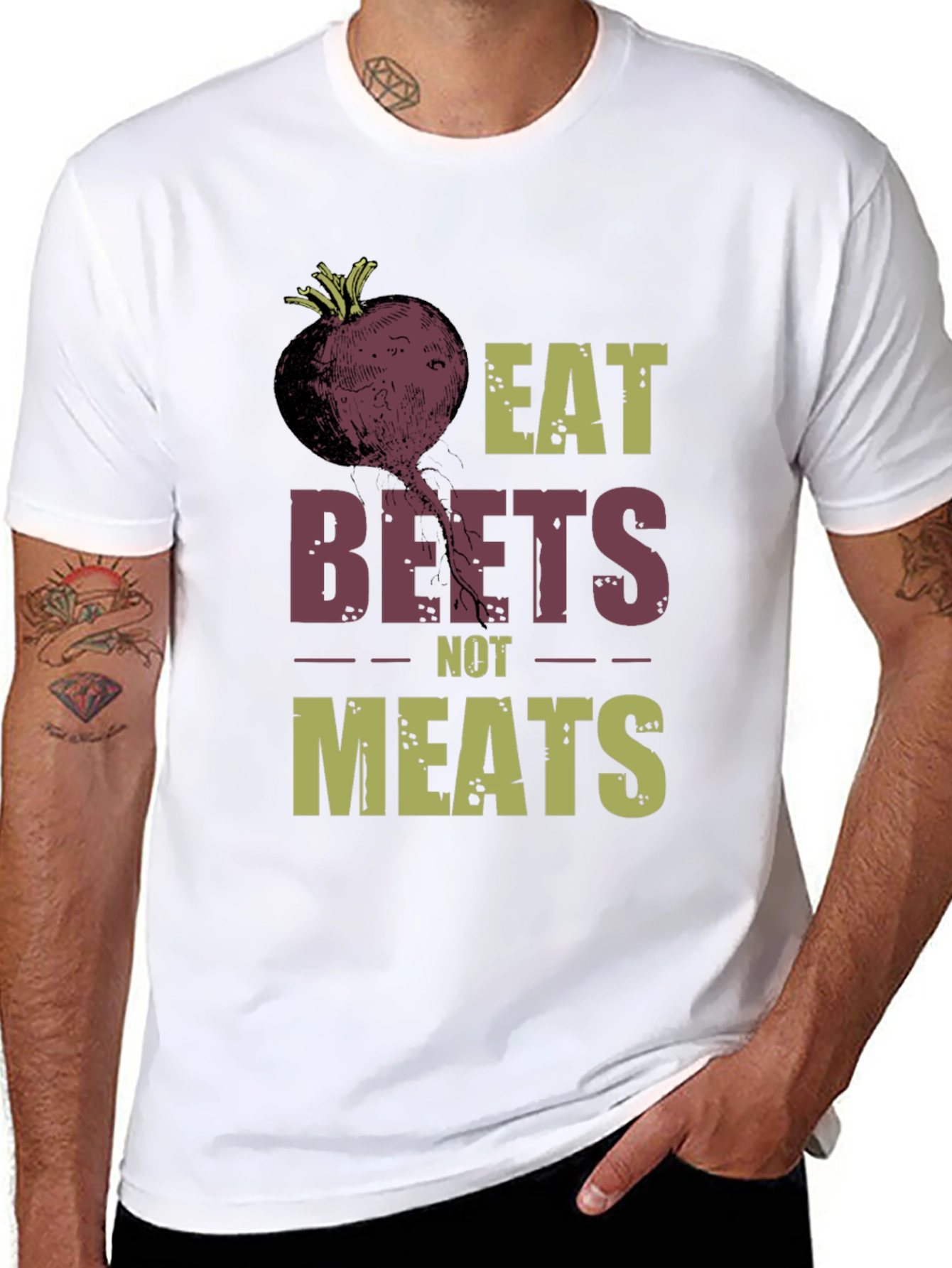 Eat Beets Not Meats T-Shirt - Vegan Lifestyle Tee