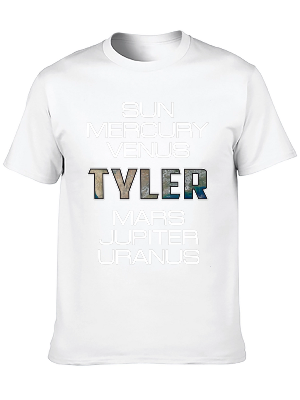 Planets Tyler T-Shirt - Black Graphic Tee Space Theme