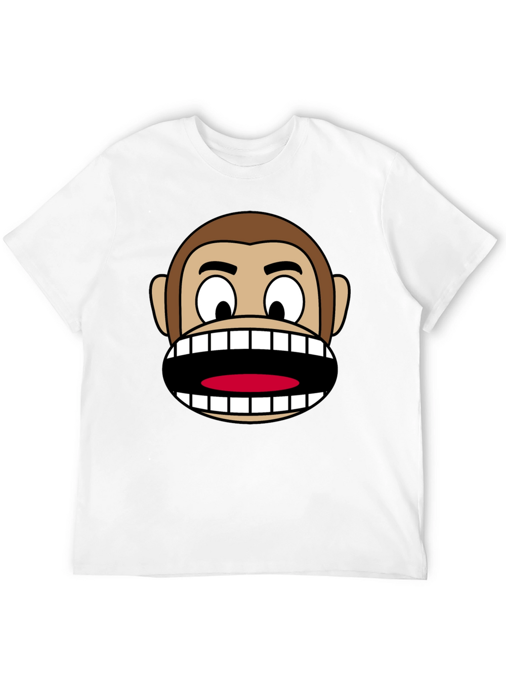 Funny Monkey Face Graphic T-Shirt