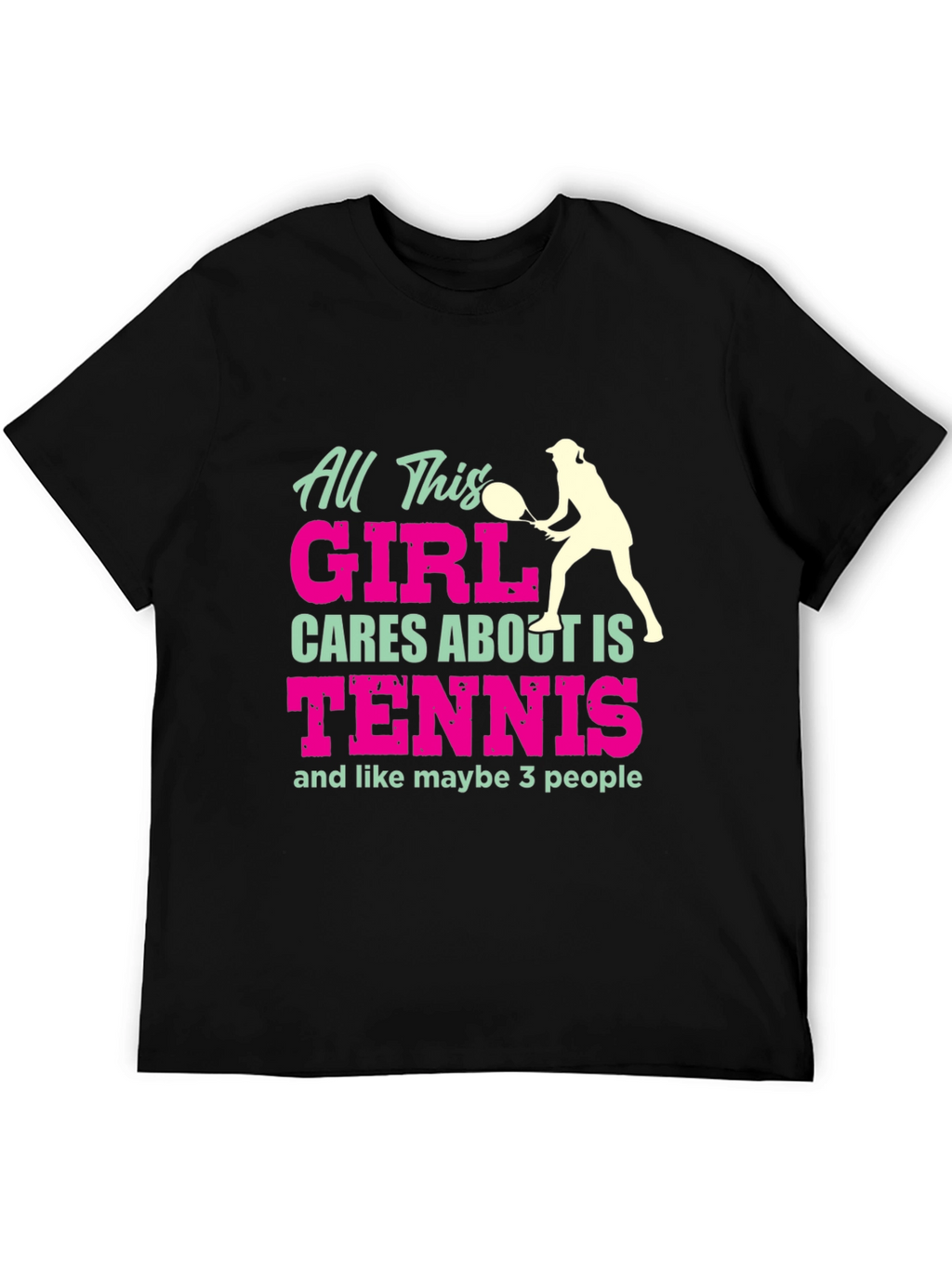 Tennis Girl T-Shirt Funny Player Tee