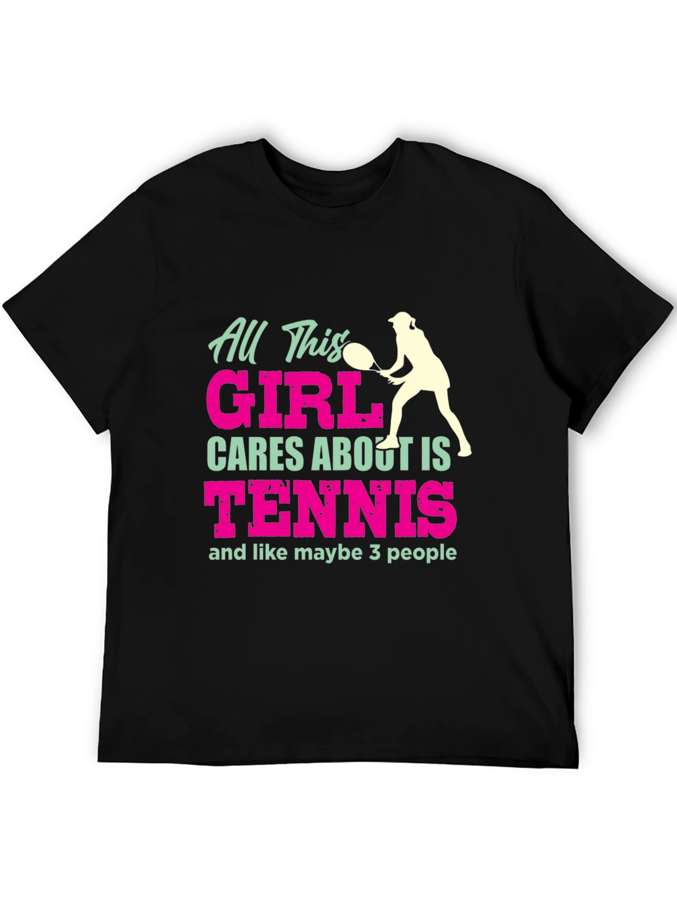 Tennis Girl T-Shirt Funny Player Tee