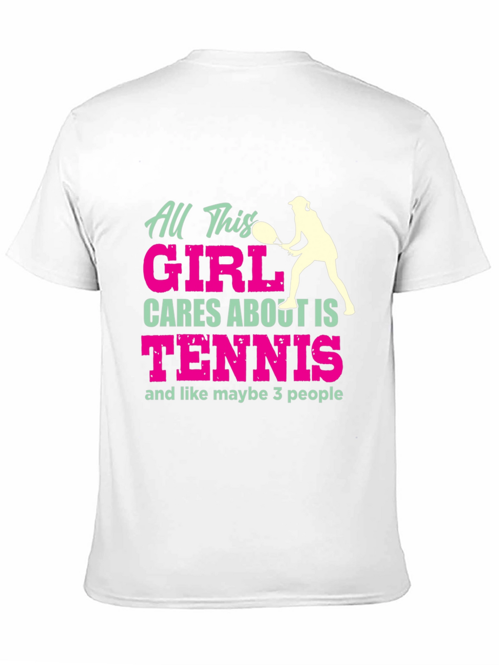 Tennis Girl T-Shirt Funny Player Tee
