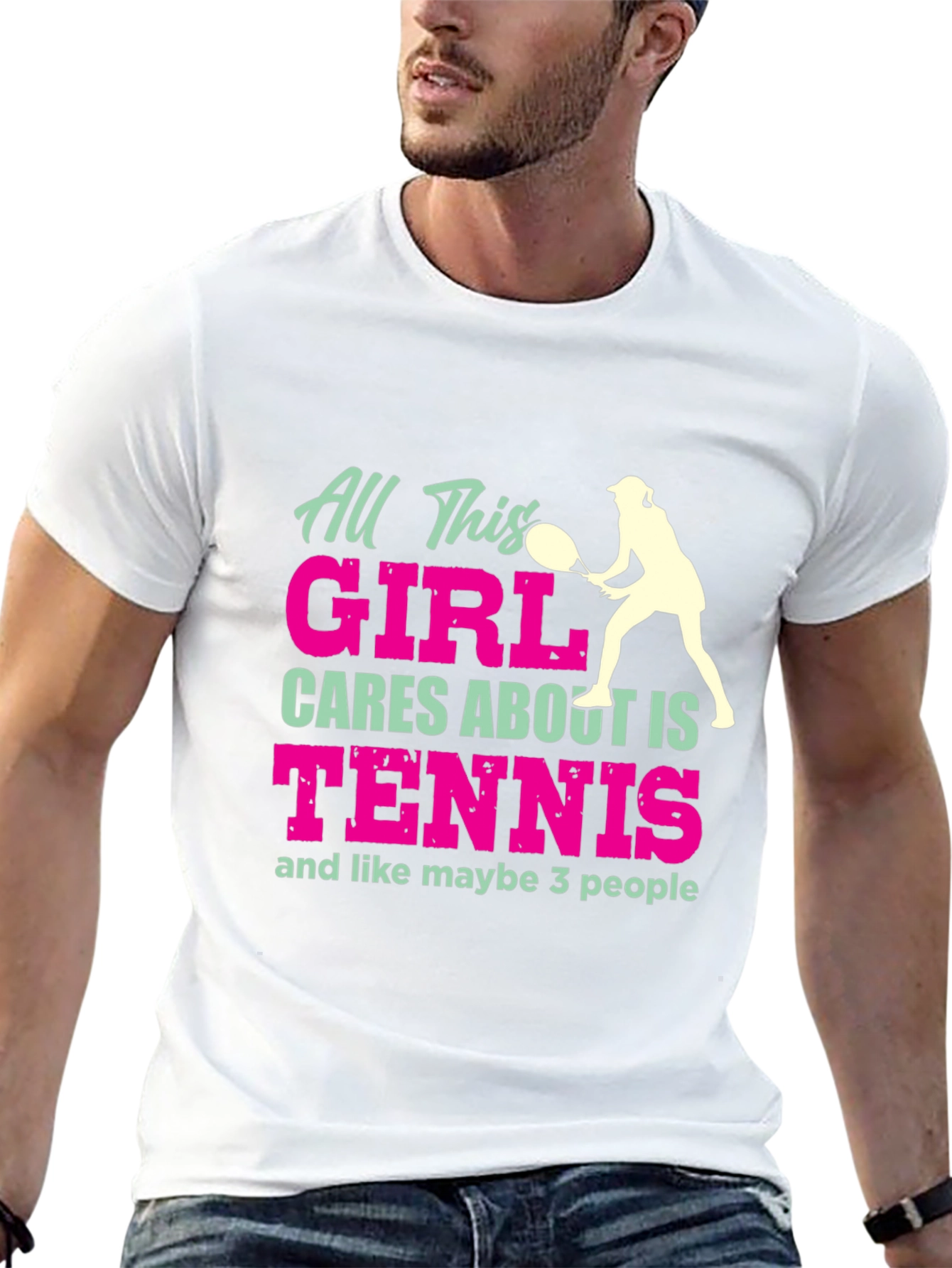Tennis Girl T-Shirt Funny Player Tee