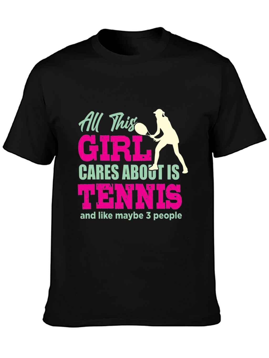 Tennis Girl T-Shirt Funny Player Tee