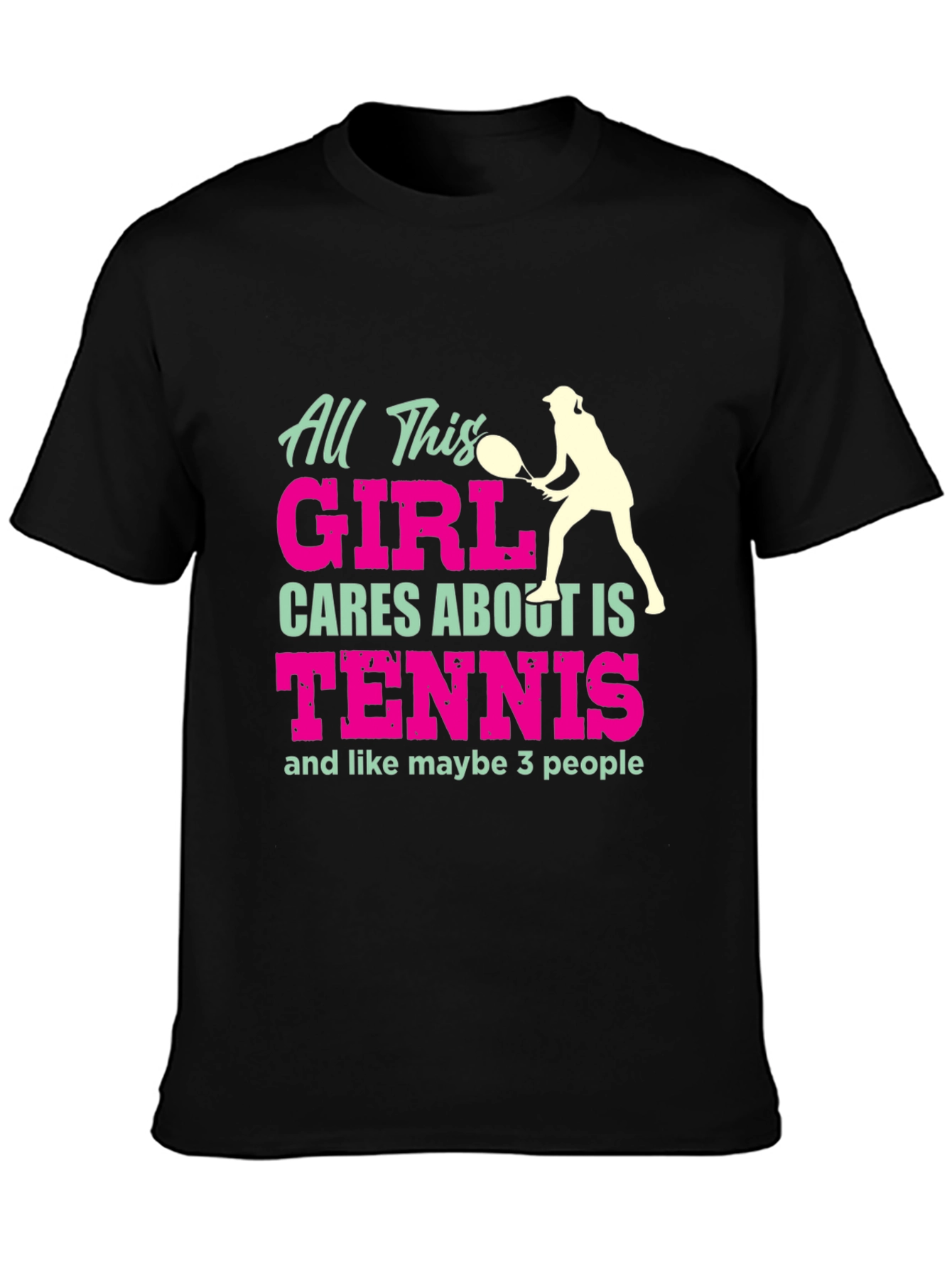 Tennis Girl T-Shirt Funny Player Tee
