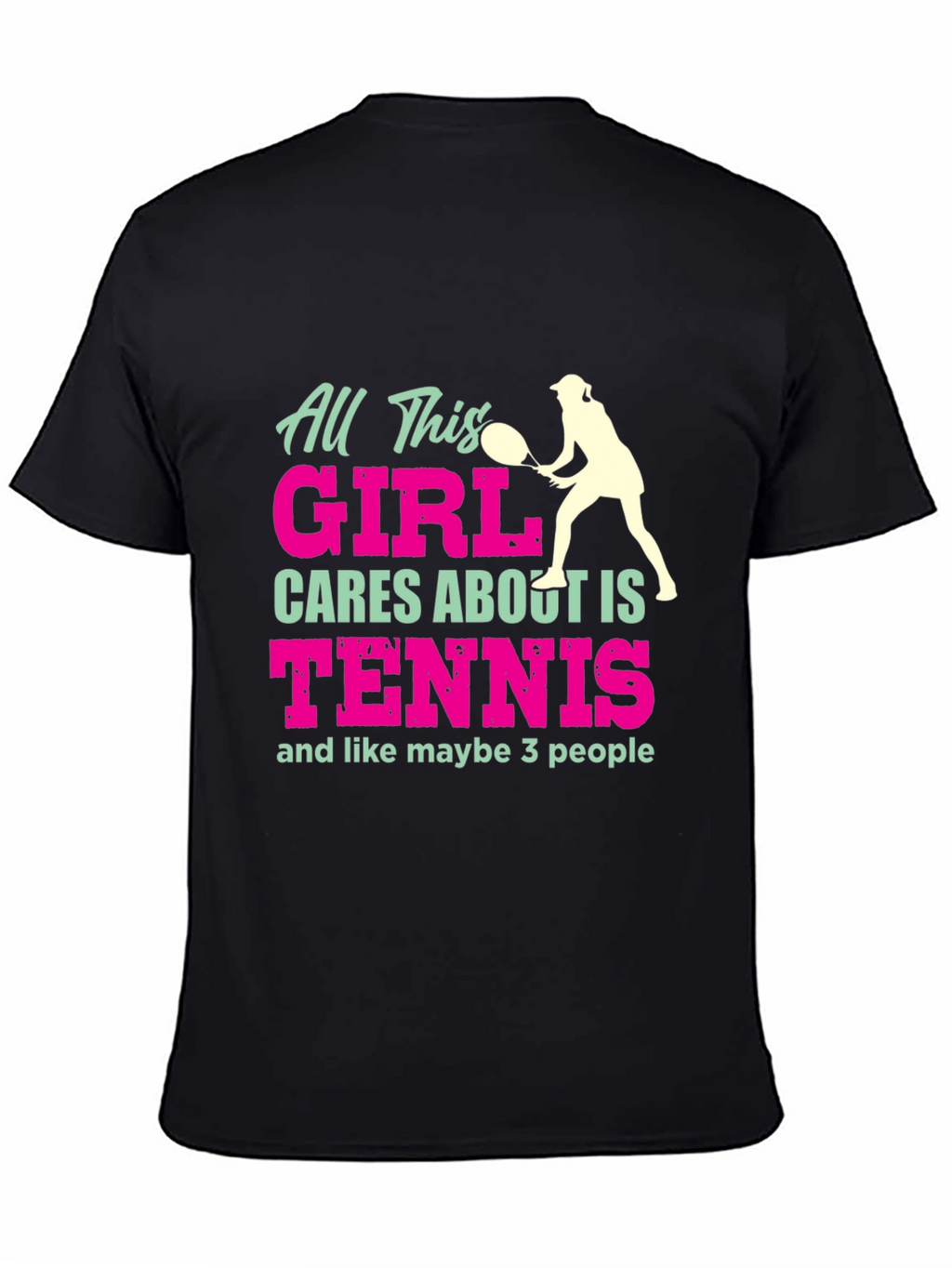 Tennis Girl T-Shirt Funny Player Tee