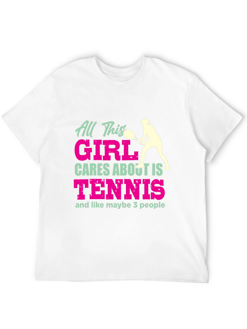 Tennis Girl T-Shirt Funny Player Tee