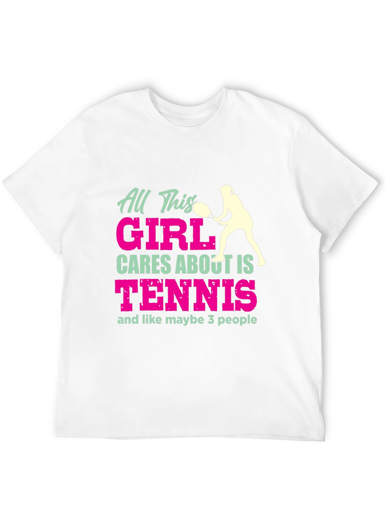 Tennis Girl T-Shirt Funny Player Tee