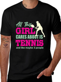 Tennis Girl T-Shirt Funny Player Tee