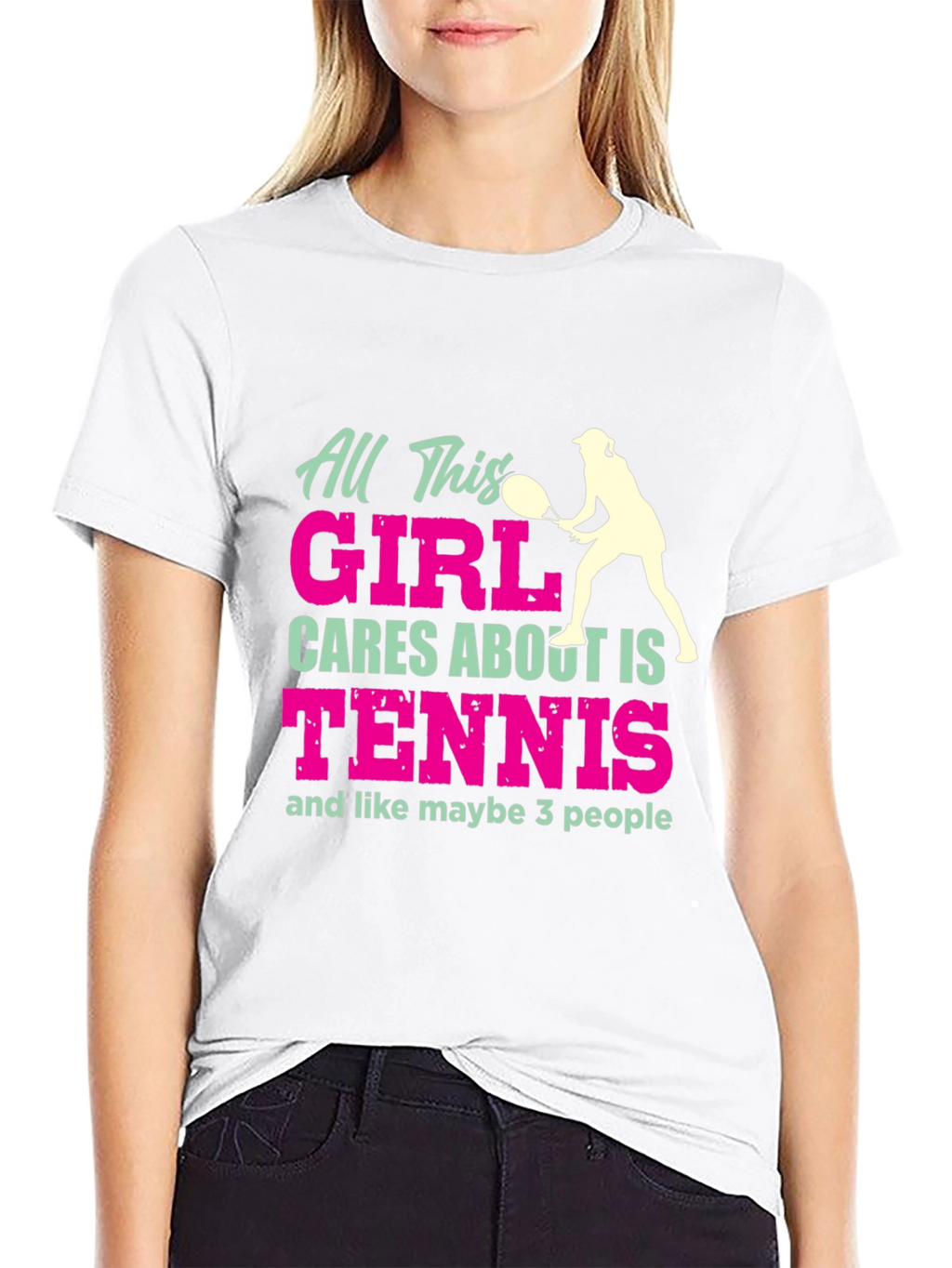 Tennis Girl T-Shirt Funny Player Tee