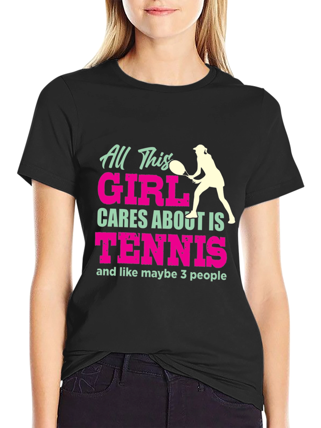 Tennis Girl T-Shirt Funny Player Tee