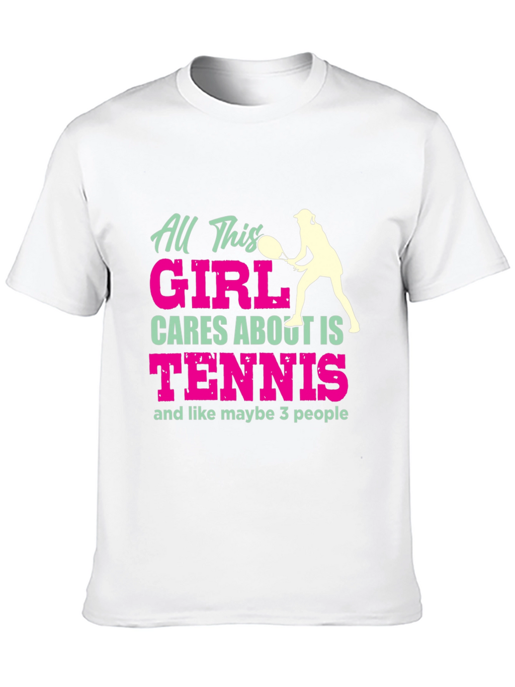 Tennis Girl T-Shirt Funny Player Tee