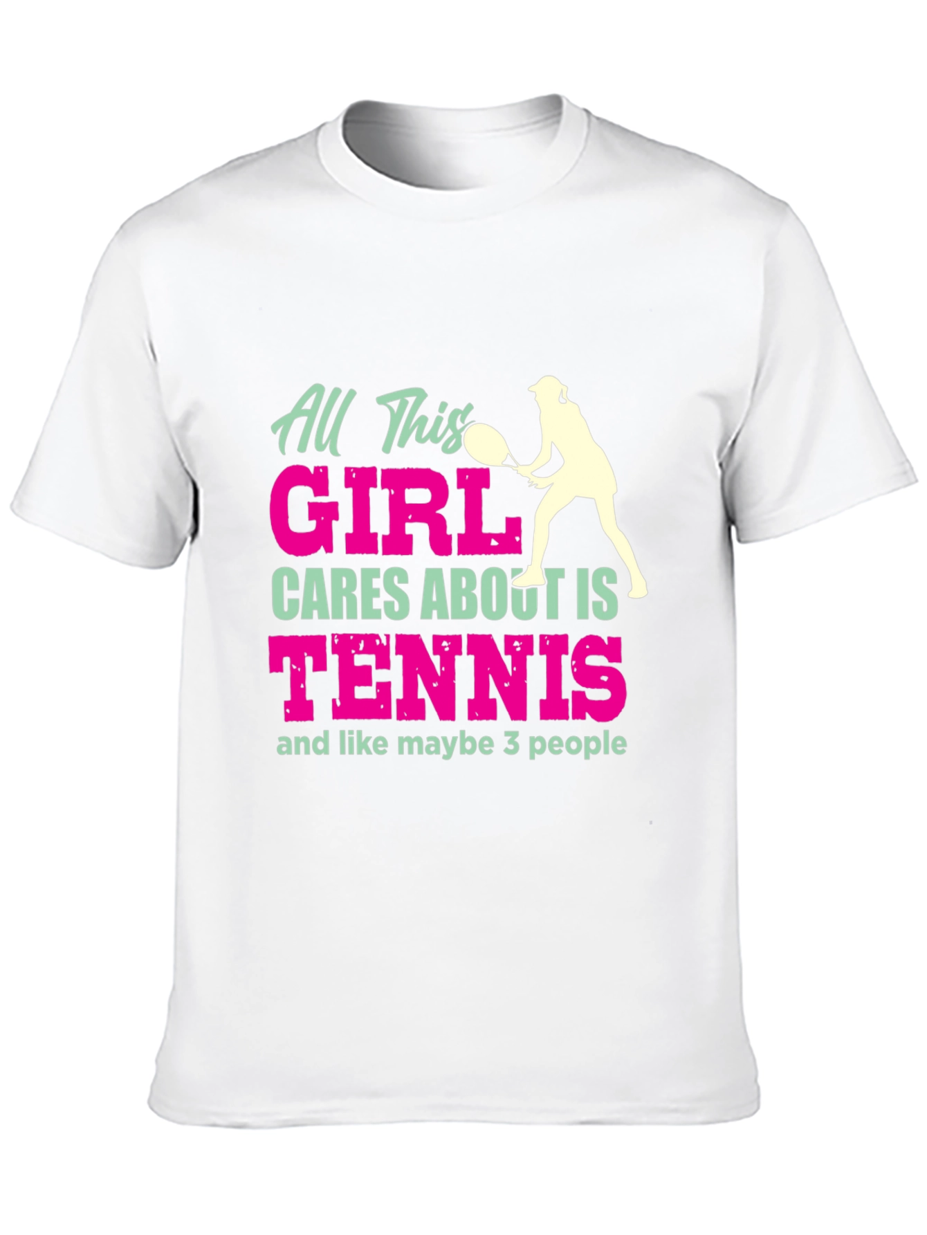 Tennis Girl T-Shirt Funny Player Tee