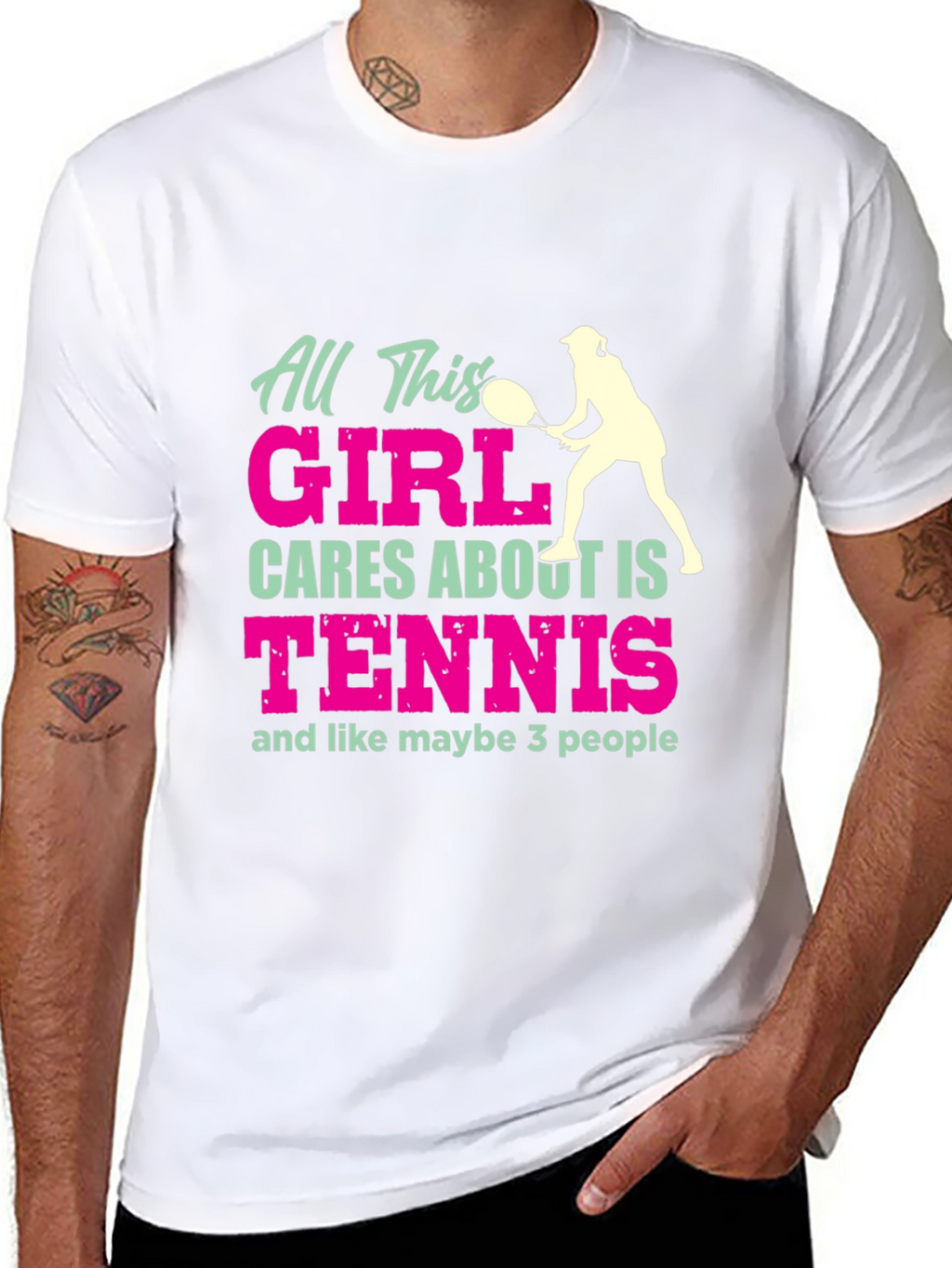 Tennis Girl T-Shirt Funny Player Tee