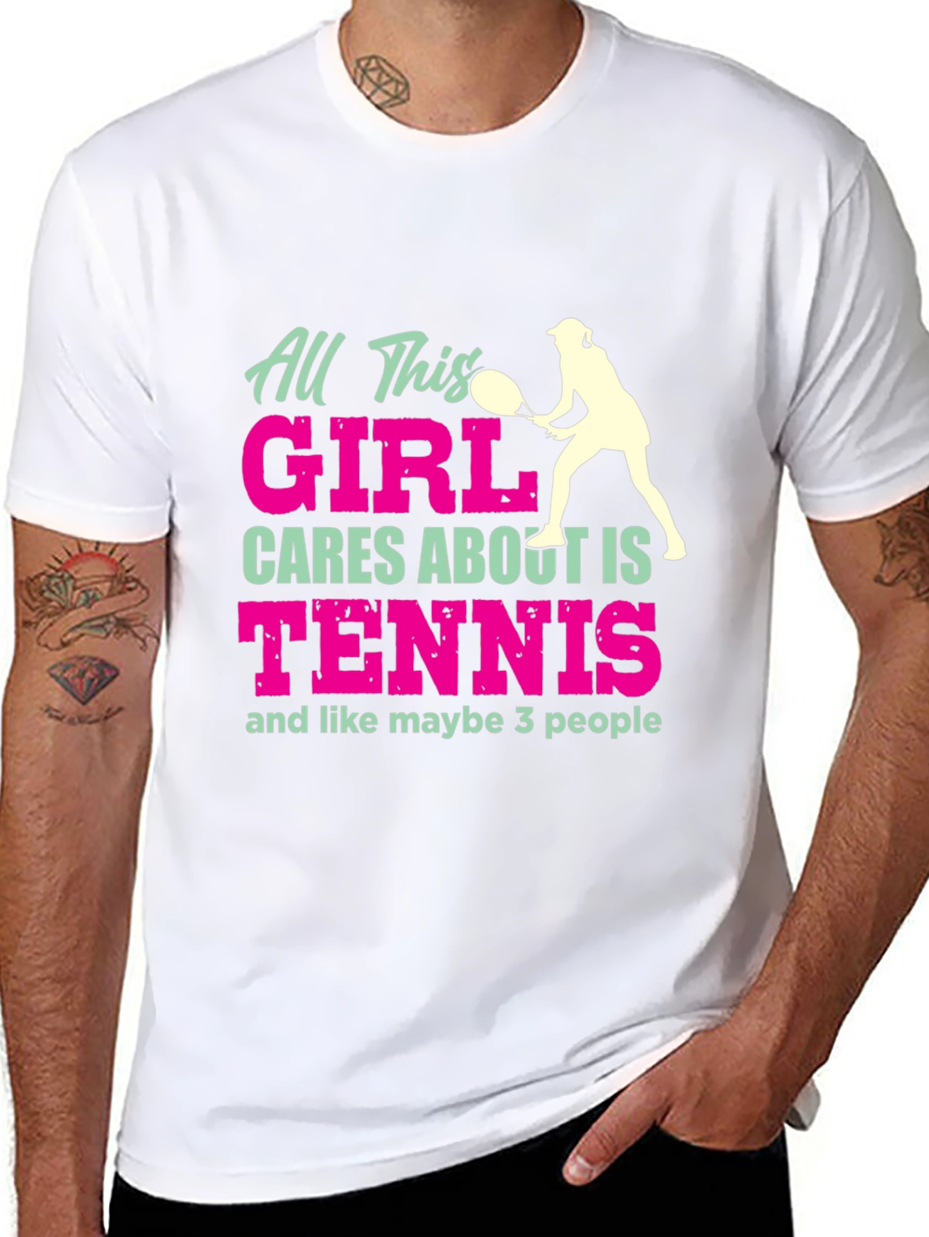 Tennis Girl T-Shirt Funny Player Tee