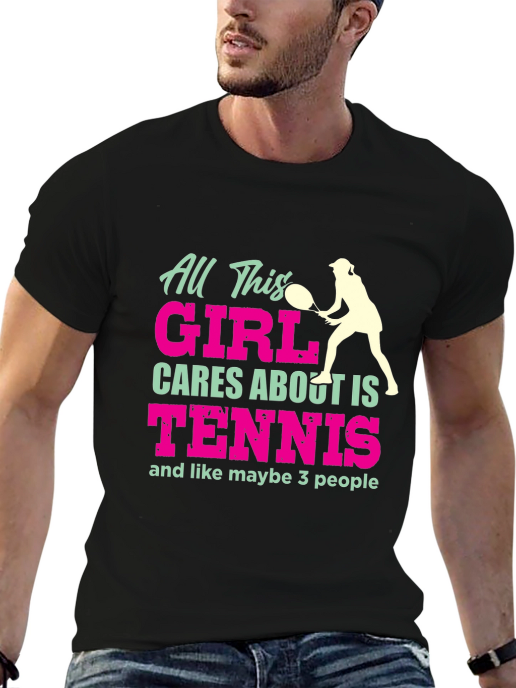 Tennis Girl T-Shirt Funny Player Tee