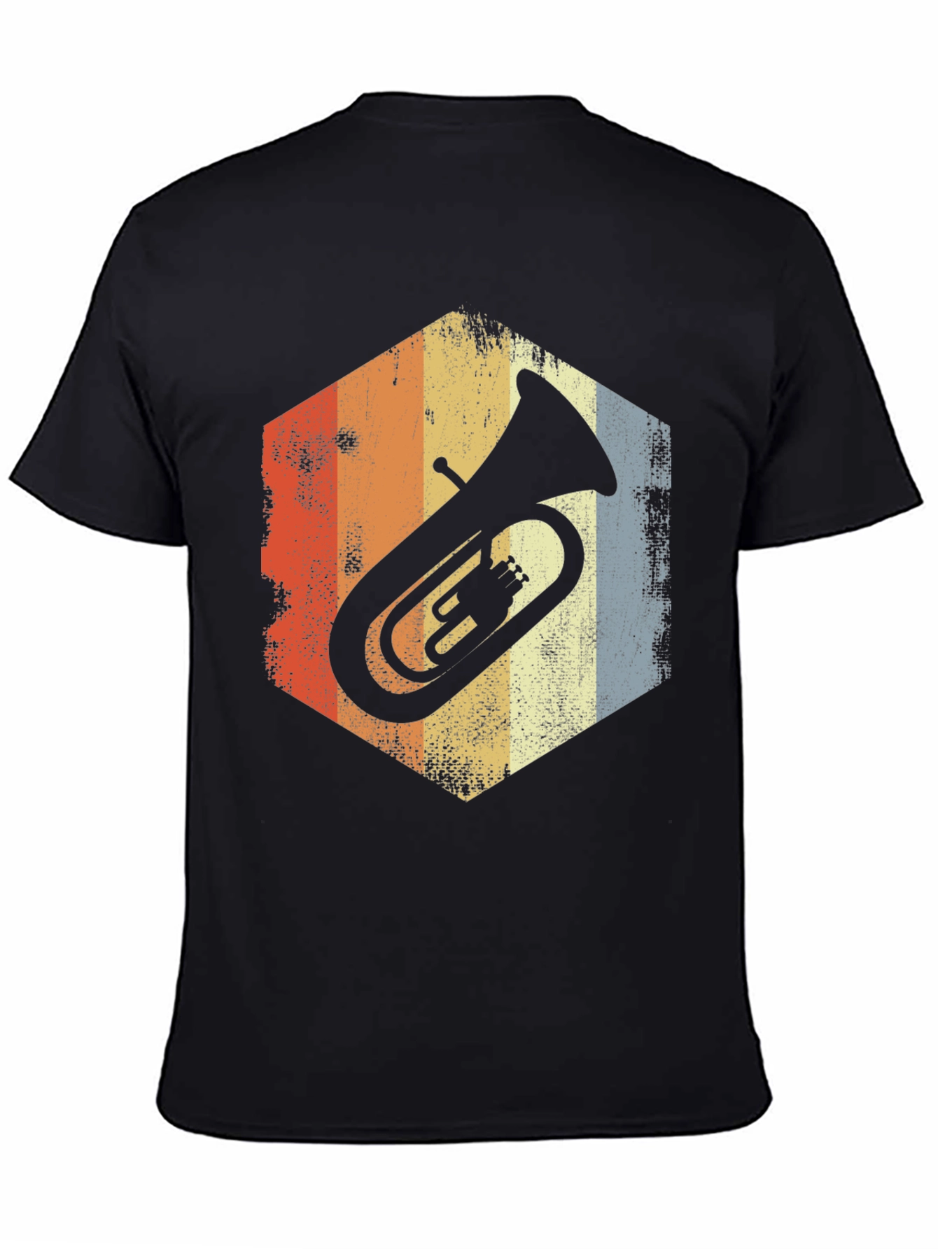 Retro Tuba Graphic Tee - Vintage Style Music Shirt