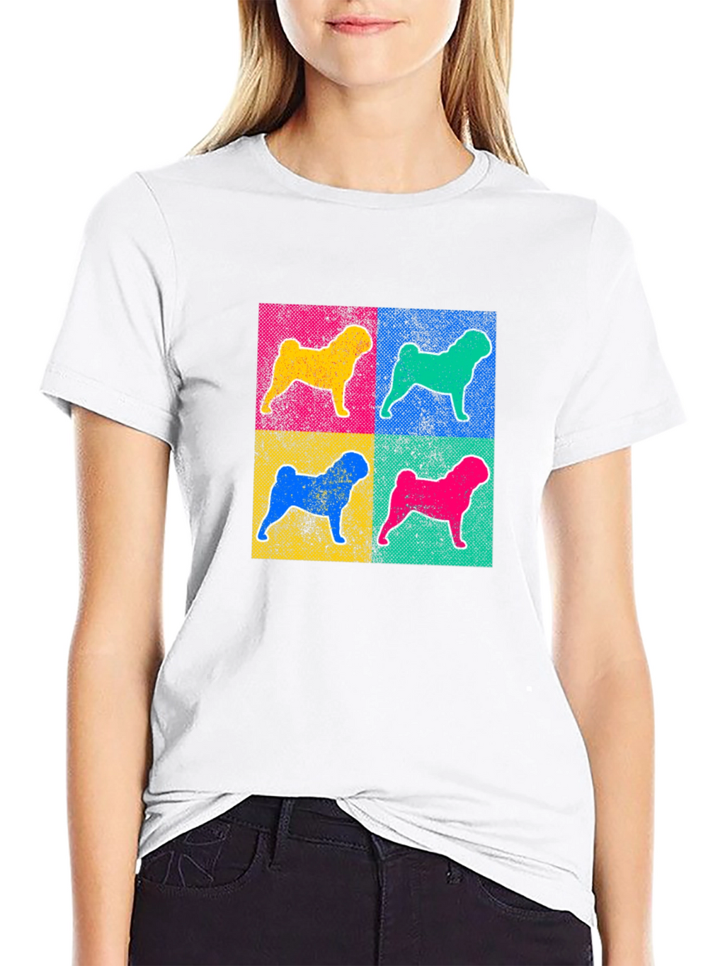 Pop Art Dog Graphic Tee - Unique Style