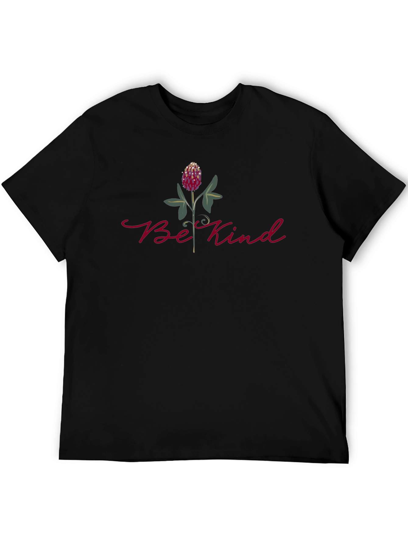 Be Kind Floral Graphic Tee - Black T-Shirt