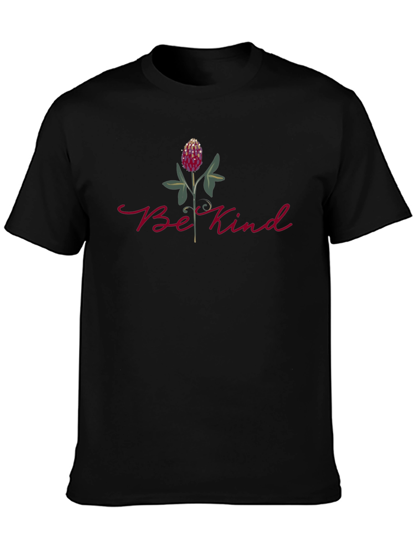 Be Kind Floral Graphic Tee - Black T-Shirt