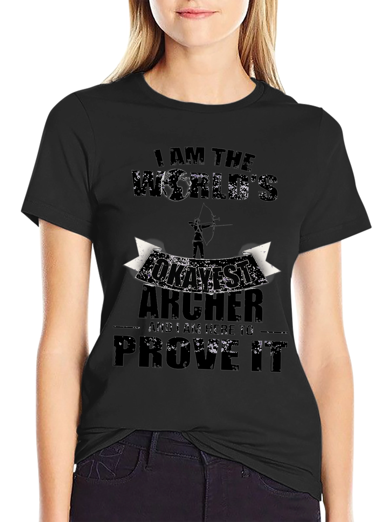 Funny Archer T-Shirt - Worlds Okayest Archer