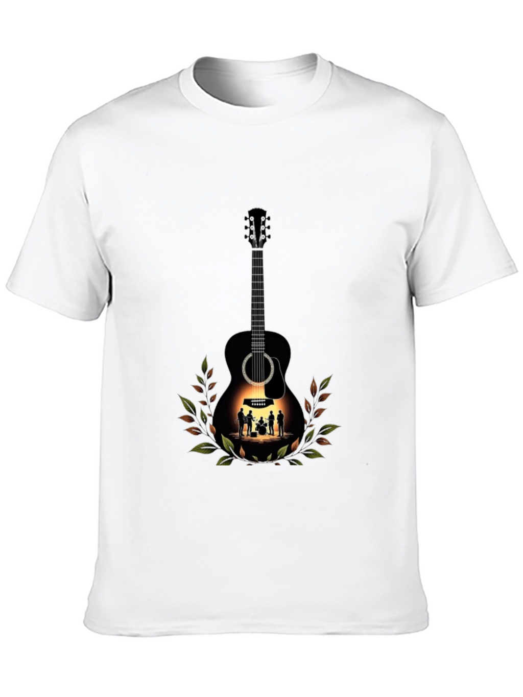Guitar Band Tee - Black Graphic T-Shirt