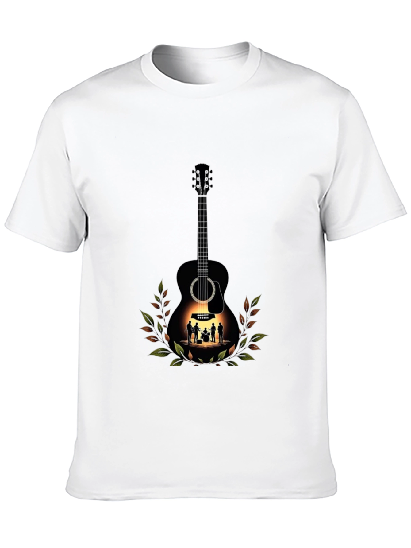 Guitar Band Tee - Black Graphic T-Shirt