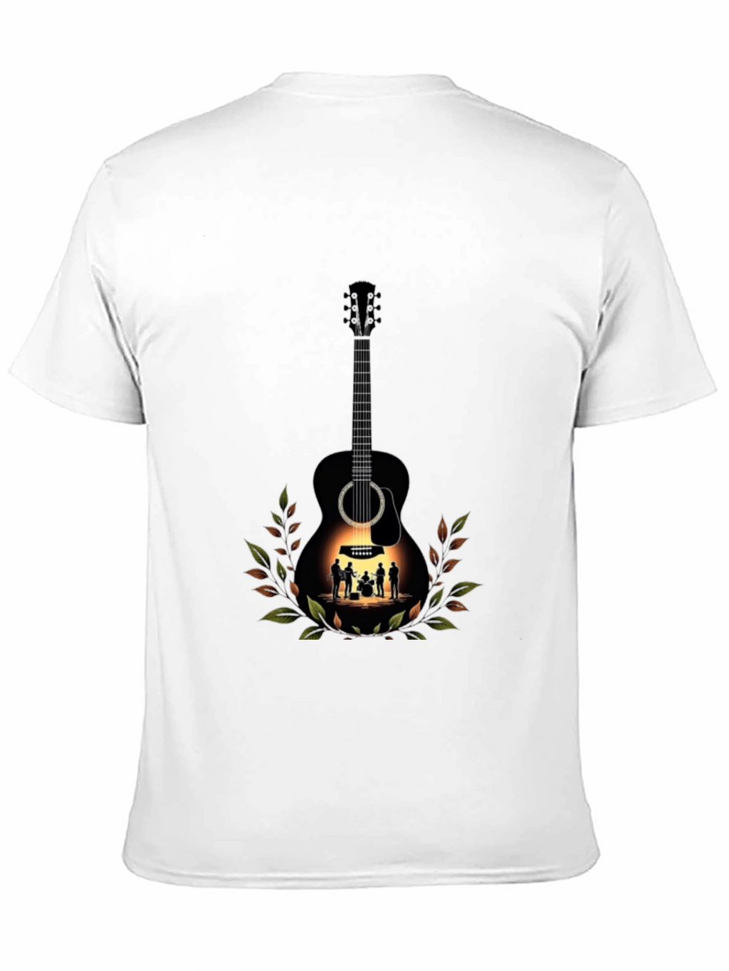 Guitar Band Tee - Black Graphic T-Shirt