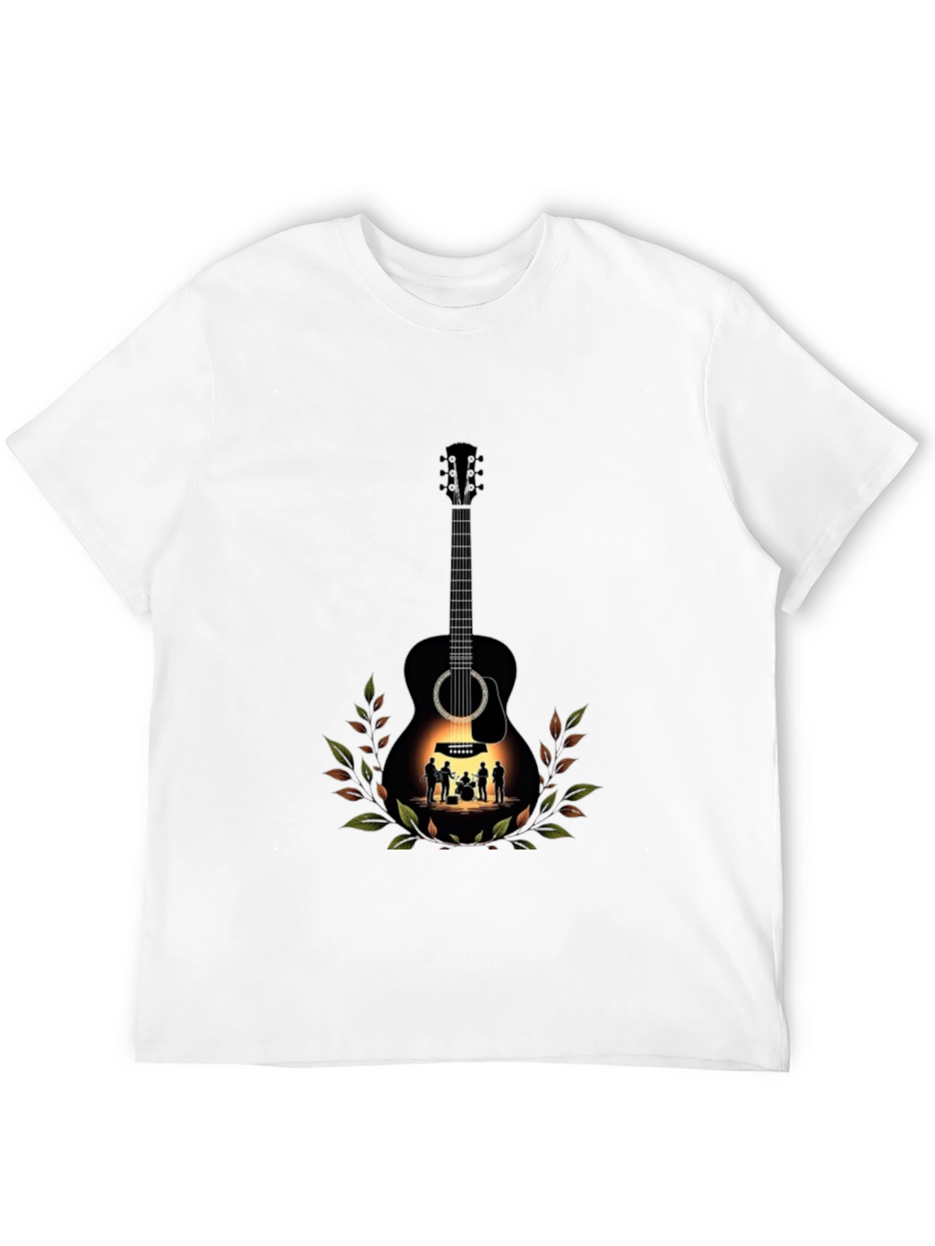 Guitar Band Tee - Black Graphic T-Shirt