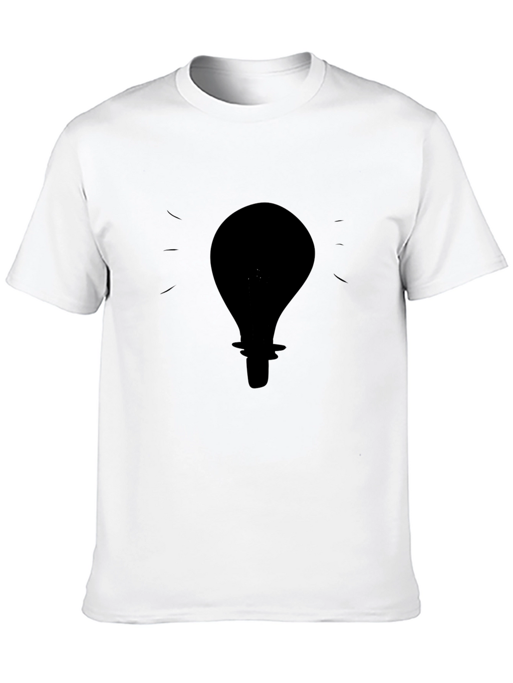 Idea Light Bulb Graphic Tee - Black Cotton T-Shirt