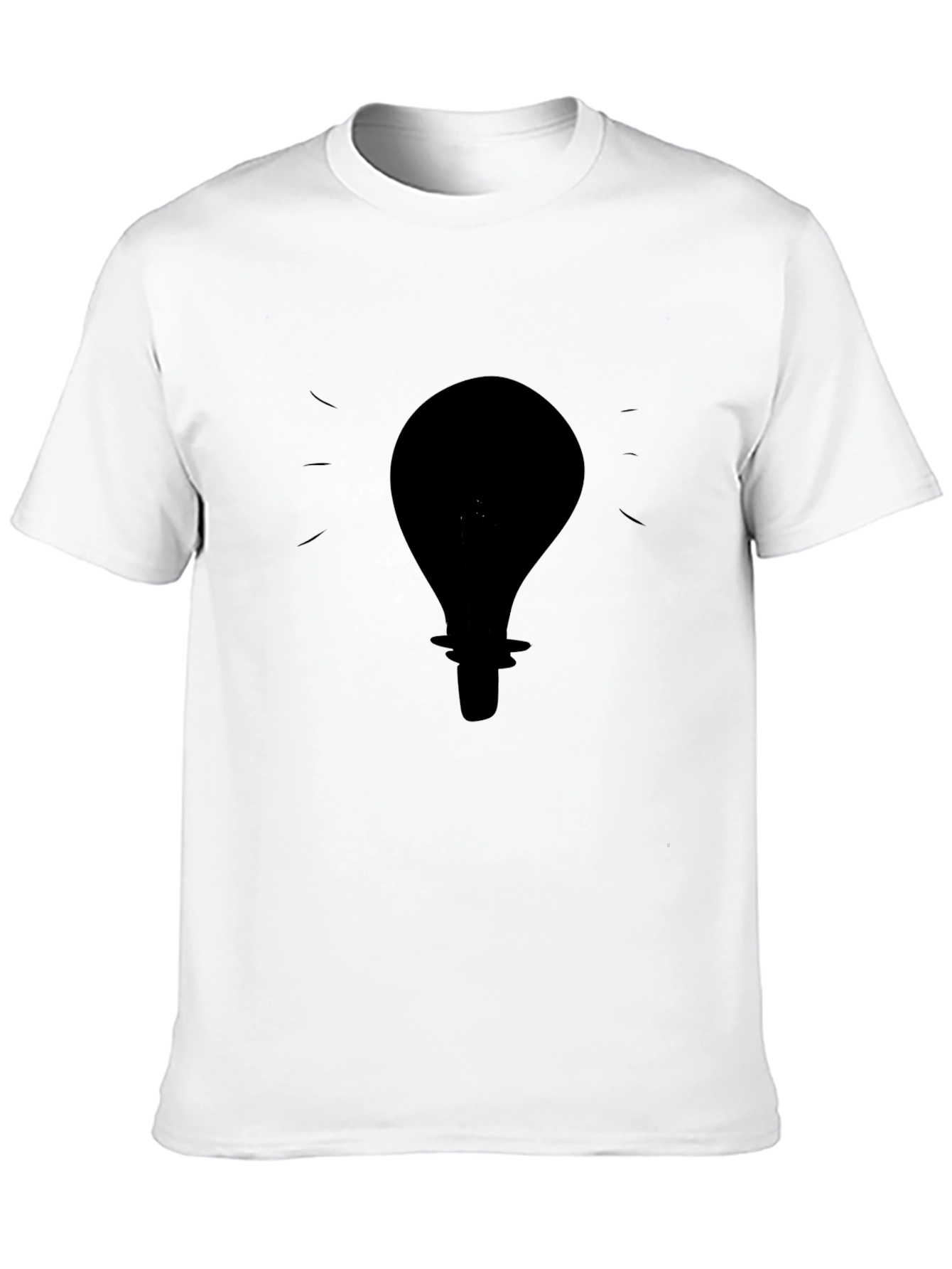 Idea Light Bulb Graphic Tee - Black Cotton T-Shirt