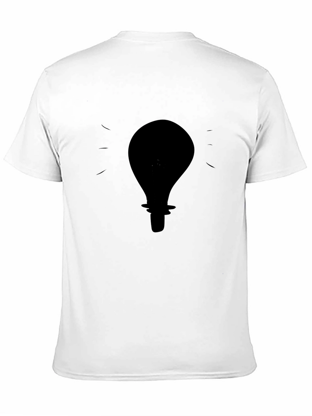 Idea Light Bulb Graphic Tee - Black Cotton T-Shirt