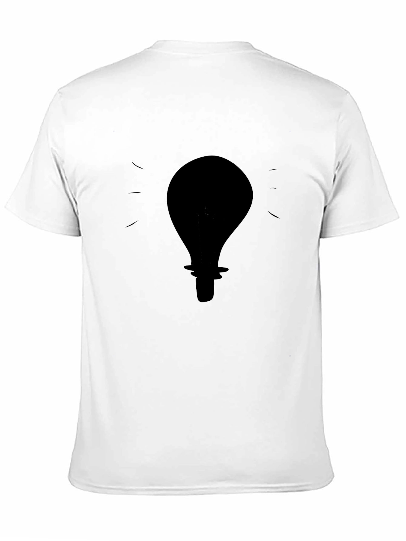 Idea Light Bulb Graphic Tee - Black Cotton T-Shirt