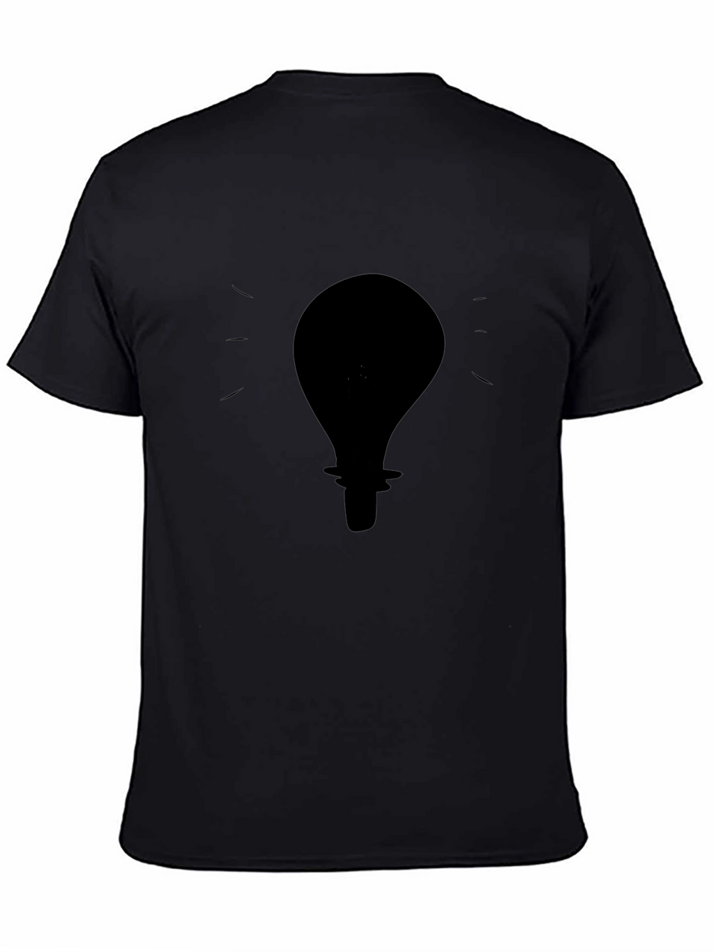 Idea Light Bulb Graphic Tee - Black Cotton T-Shirt