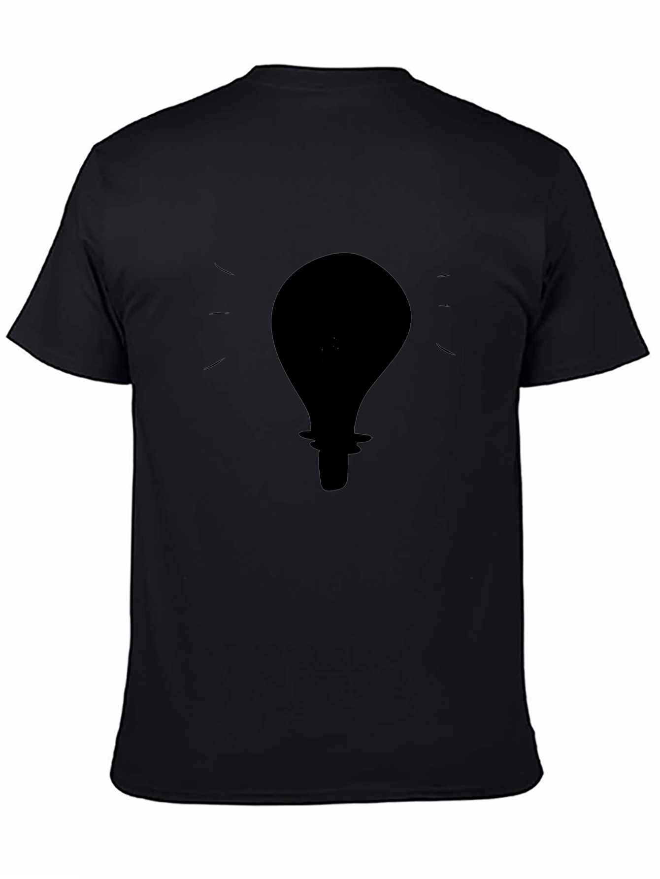 Idea Light Bulb Graphic Tee - Black Cotton T-Shirt