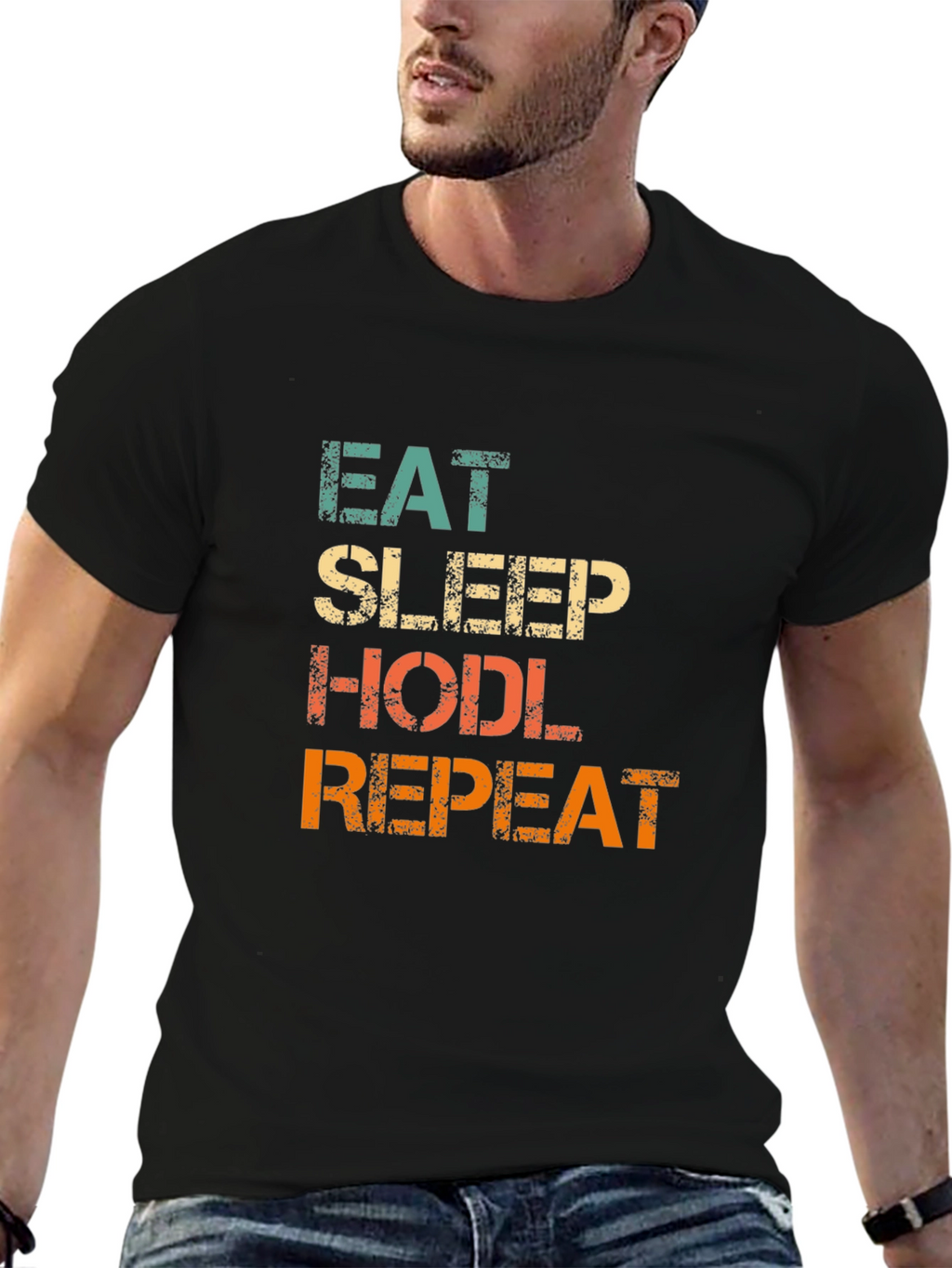 Eat Sleep HODL Repeat Crypto T-Shirt
