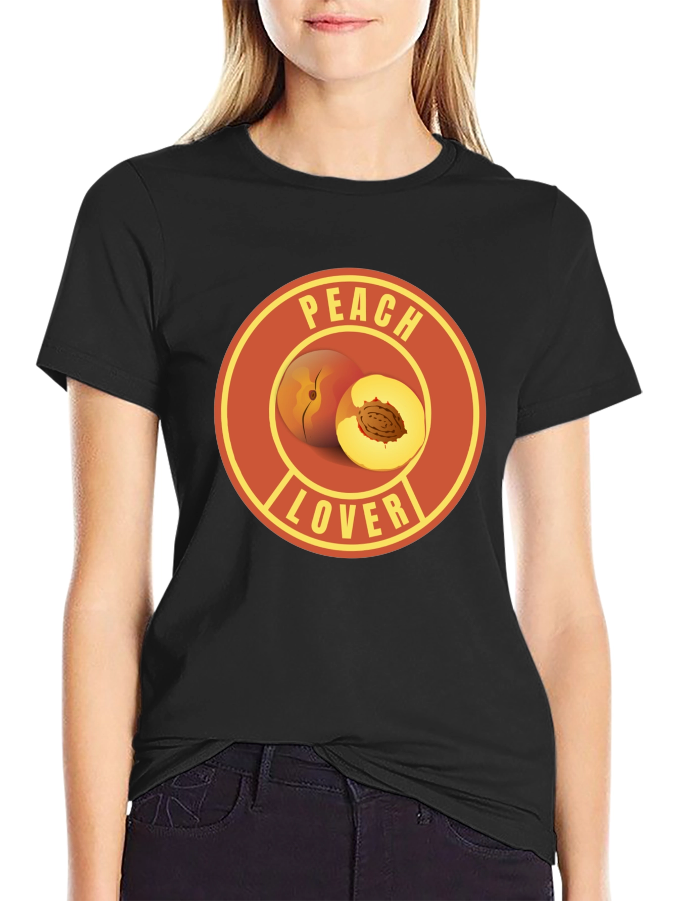 Peach Lover Graphic Tee - Fruit Humor T-Shirt